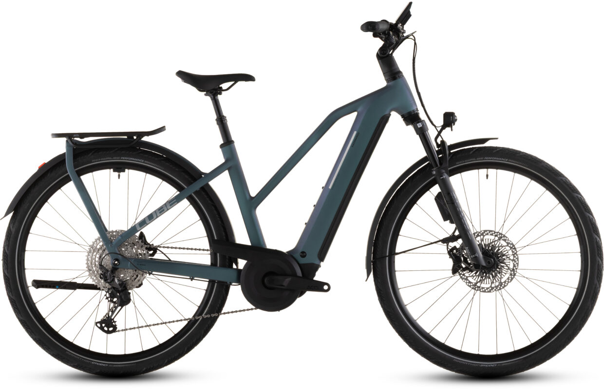 Cube Kathmandu Hybrid EXC 800 Wh smaragdgrey´n´prism – Bicicleta Eléctrica Trekking 2026 Cuadro semiabierto