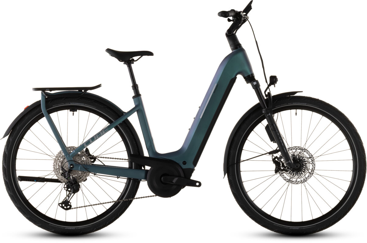Cube Kathmandu Hybrid EXC 800 Wh smaragdgrey´n´prism – Bicicleta Eléctrica Trekking 2026 Cuadro abierto