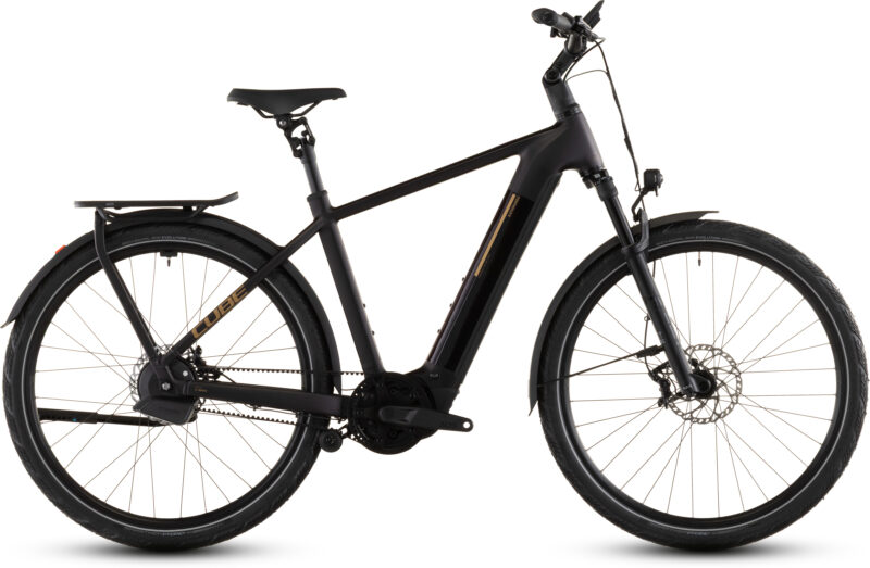 Cube Kathmandu Hybrid Comfort SLX 800 Wh solareclipse´n´gold - Bicicleta Eléctrica Trekking 2026 Barra alta
