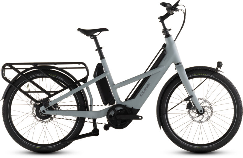 Cube Longtail Hybrid Comfort 800 Wh mineralgrey´n´reflex - Bicicleta Eléctrica Cargo 2026