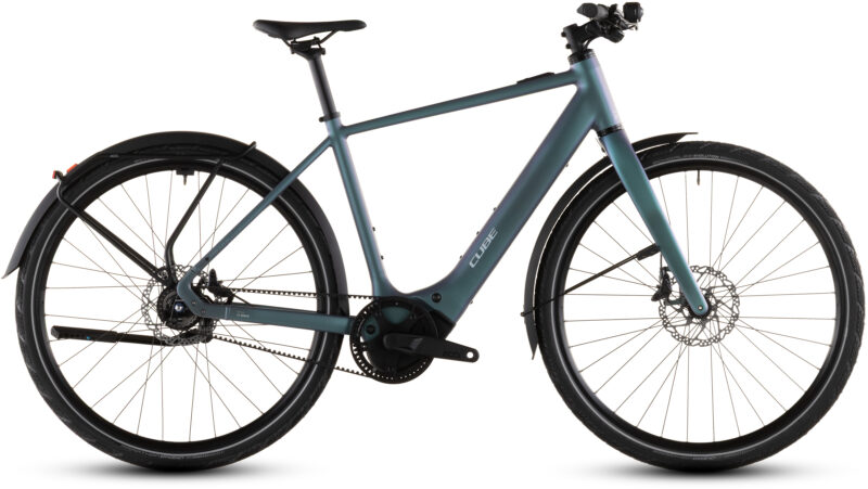 Cube Editor Hybrid SLT 400X FE smaragdgrey´n´prism - Bicicleta Eléctrica Urbana 2026 Barra alta
