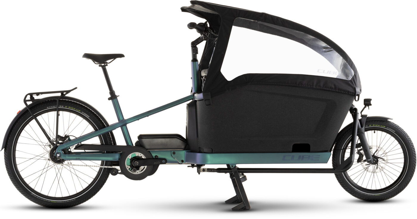 Cube Cargo Hybrid Comfort Pro Family 800 Wh smaragdgrey´n´reflex – Bicicleta Eléctrica Cargo 2026