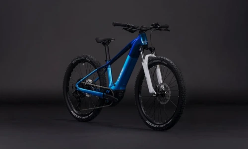 Bicicleta eléctrica Cube Acid 240 Hybrid Rookie Pro 400X actionteam – vista frontal | Ebike.es