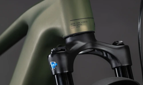 Bicicleta eléctrica Cube Acid 240 Hybrid Rookie SLX 400X reedgreen´n´matrix – detalle 5 | Ebike.es