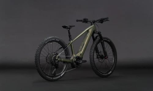 Bicicleta eléctrica Cube Acid 240 Hybrid Rookie SLX 400X reedgreen´n´matrix – vista frontal | Ebike.es