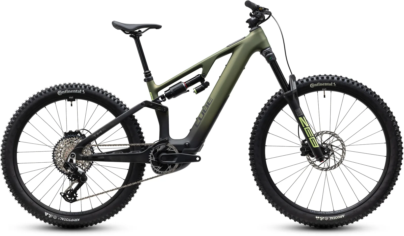 Cube AMS Hybrid 177 C:62 TM 600X reedgreen´n´gills – Bicicleta Eléctrica de Montaña Doble Suspensión 2027 ebike.es Gran tienda de bicicletas eléctricas en España Bicicleta eléctrica Cube AMS Hybrid 177 C:62 TM 600X reedgreen´n´gills – vista lateral | Ebike.es