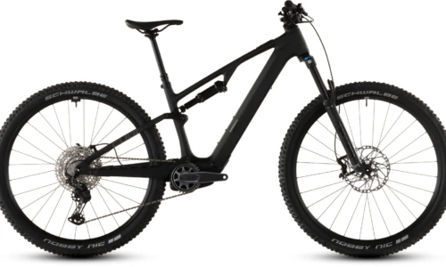 Bicicleta eléctrica Cube AMS Hybrid ONE44 C:62 Pro 400X blackline – vista lateral | Ebike.es