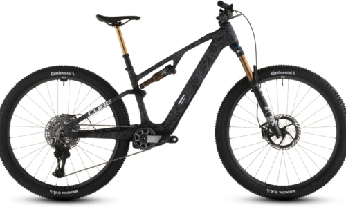 Bicicleta eléctrica Cube AMS Hybrid ONE44 C:68X SLT 400X matrixblack´n´white – vista lateral | Ebike.es