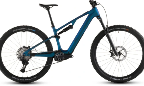 Bicicleta eléctrica Cube AMS Hybrid ONE44 C:68X SLX 400X nebula´n´black – vista lateral | Ebike.es