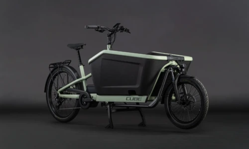 Bicicleta eléctrica Cube Cargo Hybrid 800 pea´n´reflex – vista frontal | Ebike.es