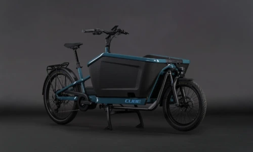 Bicicleta eléctrica Cube Cargo Hybrid 800 storm´n´reflex – vista frontal | Ebike.es