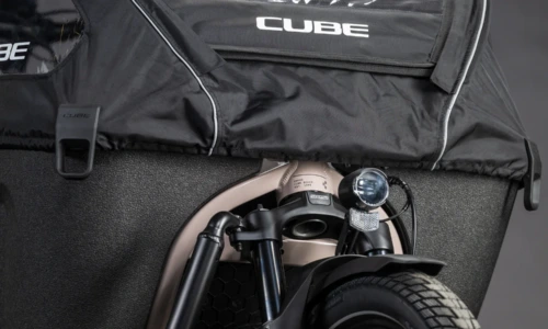 Bicicleta eléctrica Cube Cargo Hybrid Comfort Pro Family 800 oatgrey´n´reflex – detalle 6 | Ebike.es