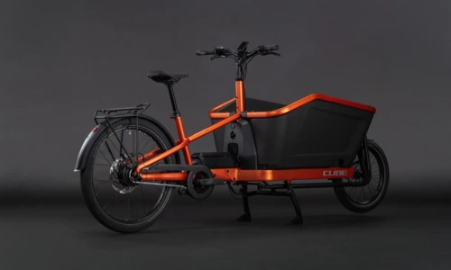 Bicicleta eléctrica Cube Cargo Hybrid Comfort SLX 800 rustorange´n´reflex – vista frontal | Ebike.es