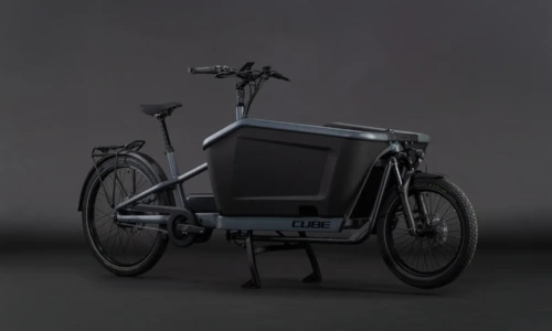 Cube Cargo Hybrid Comfort SLX 800 Wh stonegrit´n´black – Bicicleta Eléctrica de Carga 2027 ebike.es Gran tienda de bicicletas eléctricas en España 10 Bicicleta eléctrica Cube Cargo Hybrid Comfort SLX 800 stonegrit´n´black – vista frontal | Ebike.es
