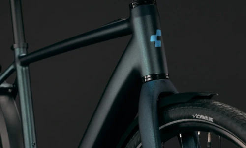 Bicicleta eléctrica Cube Editor Hybrid SLX 400X FE glitterteal´n´black Barra alta – detalle 5 | Ebike.es