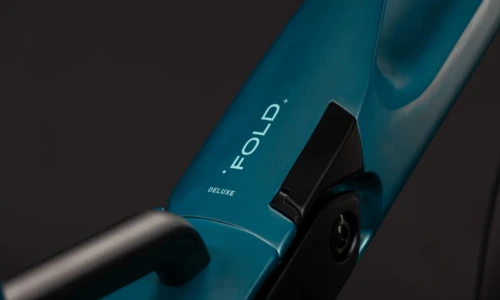 Bicicleta eléctrica Cube Fold Hybrid Deluxe 540 metallicpetrol´n´sea – detalle 2 | Ebike.es