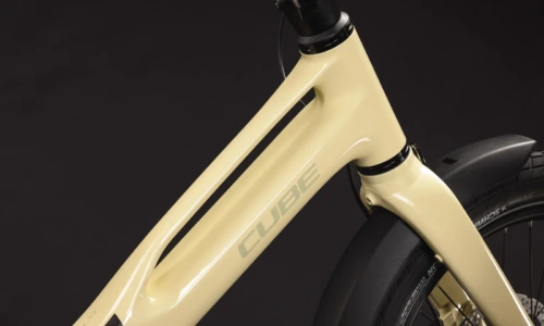 Bicicleta eléctrica Cube Fold Hybrid Deluxe 540 paleyellow´n´sage – detalle 1 | Ebike.es
