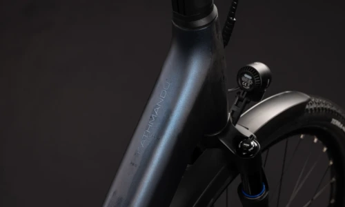 Bicicleta eléctrica Cube Kathmandu Hybrid C:62 Pro 400X liquidsteel´n´prizm Cuadro abierto – detalle 2 | Ebike.es