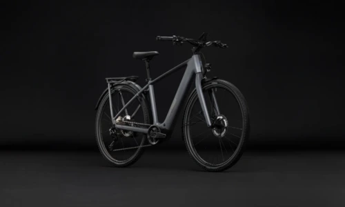 Cube Kathmandu Hybrid C:62 SLT 400X ashgrey´n´prizm – Bicicleta Eléctrica Trekking 2027 Barra alta ebike.es Gran tienda de bicicletas eléctricas en España 9 Bicicleta eléctrica Cube Kathmandu Hybrid C:62 SLT 400X ashgrey´n´prizm Barra alta – vista frontal | Ebike.es
