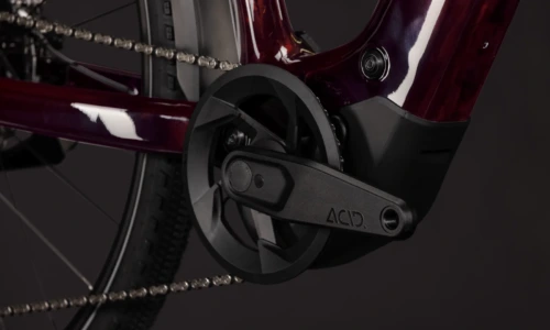 Bicicleta eléctrica Cube Kathmandu Hybrid C:62 SLX 400X liquidred´n´red Barra alta – detalle 4 | Ebike.es