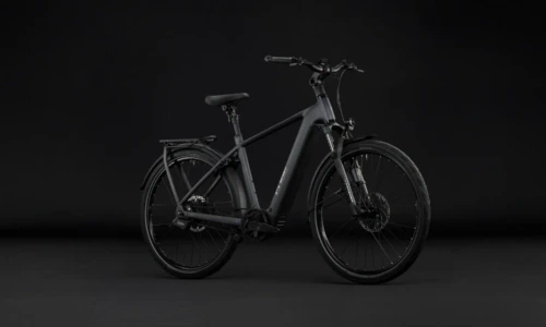 Cube Kathmandu Hybrid Deluxe EXC 800 Wh stealthgrey´n´grey – Bicicleta Eléctrica Trekking 2027 Barra alta ebike.es Gran tienda de bicicletas eléctricas en España 10 Bicicleta eléctrica Cube Kathmandu Hybrid Deluxe EXC 800 stealthgrey´n´grey Barra alta – vista frontal | Ebike.es