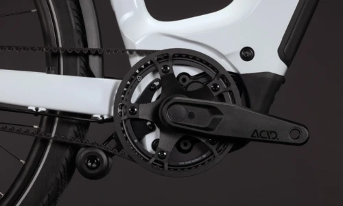 Bicicleta eléctrica Cube Kathmandu Hybrid Deluxe Pro 800 metallicwhite´n´chrome Cuadro abierto – detalle 3 | Ebike.es