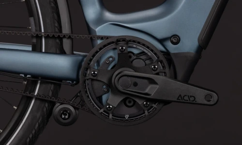 Bicicleta eléctrica Cube Kathmandu Hybrid Deluxe SLX 800 mineralblue´n´blue Cuadro abierto – detalle 3 | Ebike.es