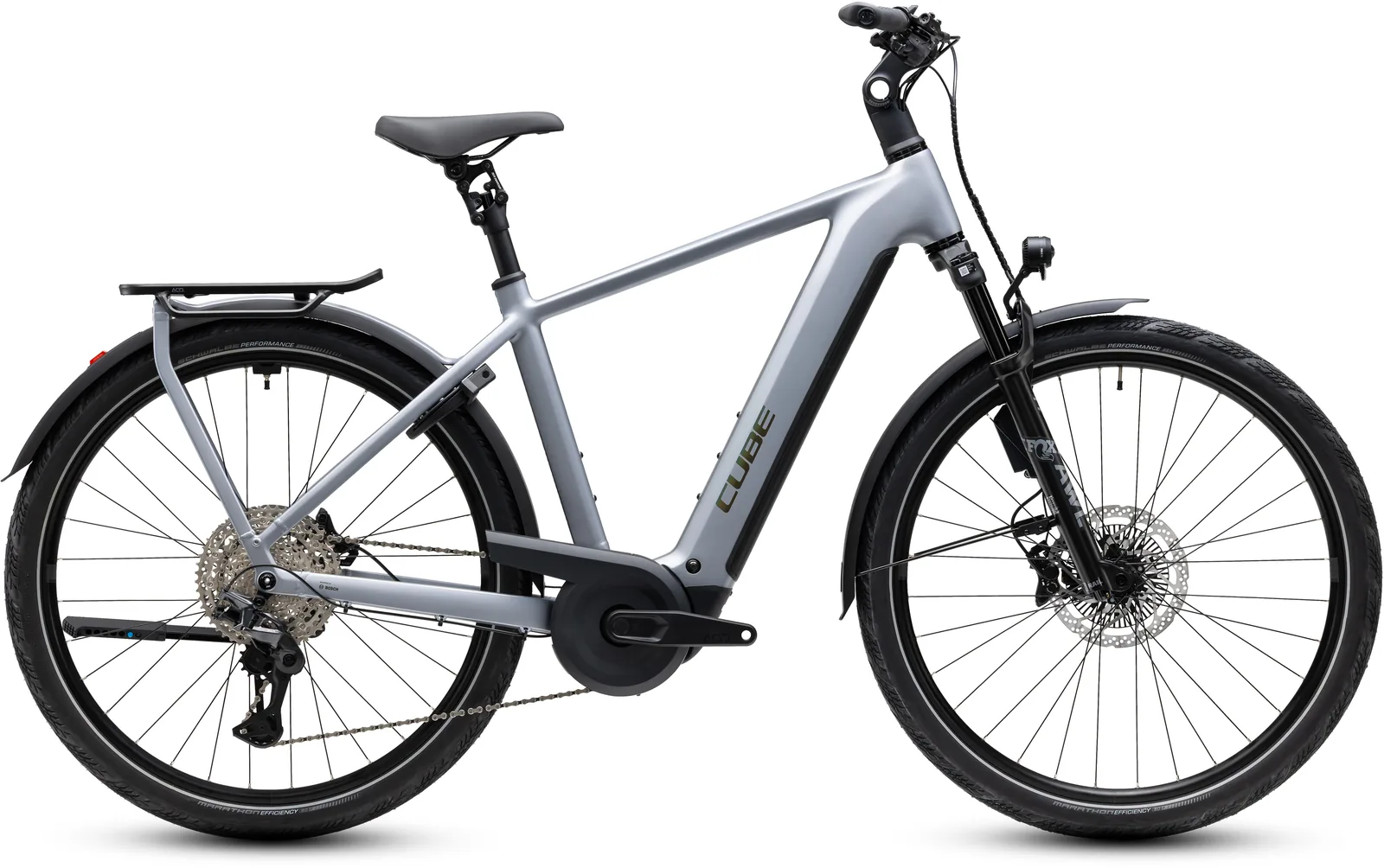 Cube Kathmandu Hybrid EXC 800 Wh slategrey´n´chrome – Bicicleta Eléctrica Trekking 2027 Barra alta