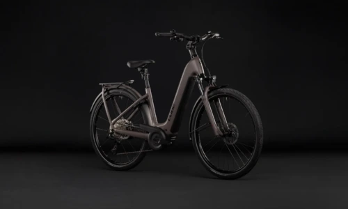 Bicicleta eléctrica Cube Kathmandu Hybrid ONE 800 cedar´n´chrome Cuadro abierto – vista frontal | Ebike.es