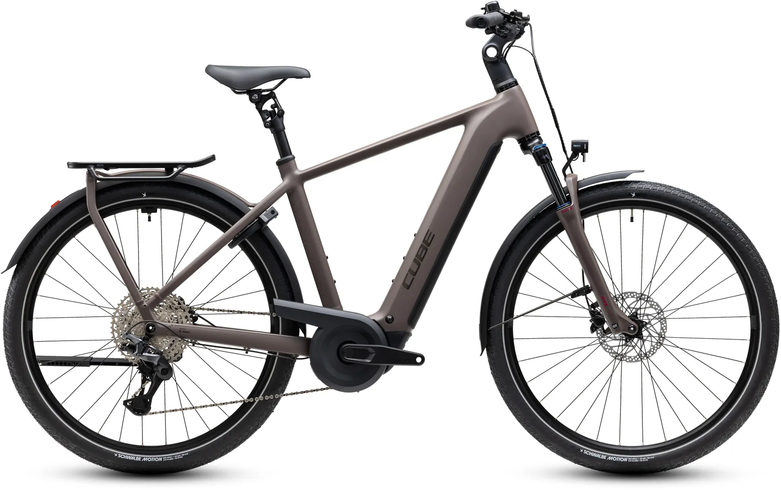 Cube Kathmandu Hybrid ONE 800 Wh cedar´n´chrome – Bicicleta Eléctrica Trekking 2027 Barra alta ebike.es Gran tienda de bicicletas eléctricas en España Bicicleta eléctrica Cube Kathmandu Hybrid ONE 800 cedar´n´chrome Barra alta – vista lateral | Ebike.es