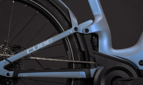 Bicicleta eléctrica Cube Kathmandu Hybrid ONE11 HPC Pro 800 hazeblue´n´blue Cuadro abierto – detalle 1 | Ebike.es