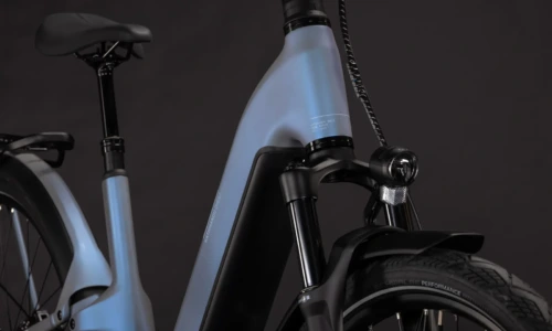 Bicicleta eléctrica Cube Kathmandu Hybrid ONE11 HPC Pro 800 hazeblue´n´blue Cuadro abierto – detalle 2 | Ebike.es