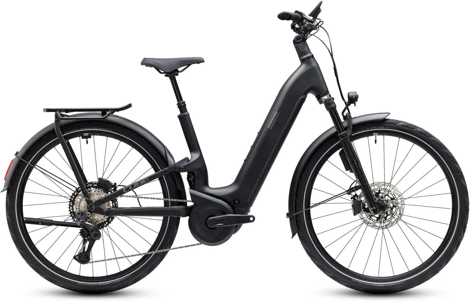 Cube Kathmandu Hybrid ONE11 HPC SLT 800 Wh carbon´n´silverdust – Bicicleta Eléctrica Trekking 2027 Cuadro abierto ebike.es Gran tienda de bicicletas eléctricas en España Bicicleta eléctrica Cube Kathmandu Hybrid ONE11 HPC SLT 800 carbon´n´silverdust Cuadro abierto – vista lateral | Ebike.es