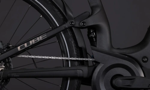Bicicleta eléctrica Cube Kathmandu Hybrid ONE11 HPC SLT 800 carbon´n´silverdust Barra alta – detalle 5 | Ebike.es