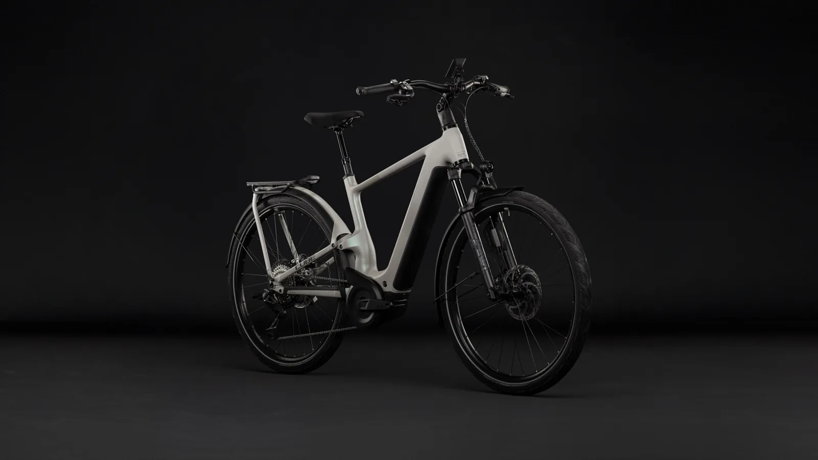 Cube Kathmandu Hybrid ONE11 HPC SLT 800 Wh glintsand´n´oatgrey – Bicicleta Eléctrica Trekking 2027 Barra alta ebike.es Gran tienda de bicicletas eléctricas en España 2 Bicicleta eléctrica Cube Kathmandu Hybrid ONE11 HPC SLT 800 glintsand´n´oatgrey Barra alta – vista frontal | Ebike.es