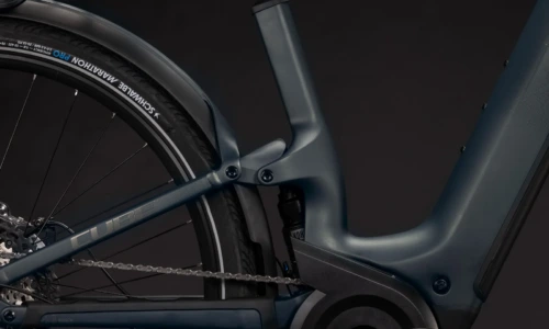 Bicicleta eléctrica Cube Kathmandu Hybrid ONE11 HPC SLX 800 sagebrushgreen´n´chrome Cuadro abierto – detalle 4 | Ebike.es