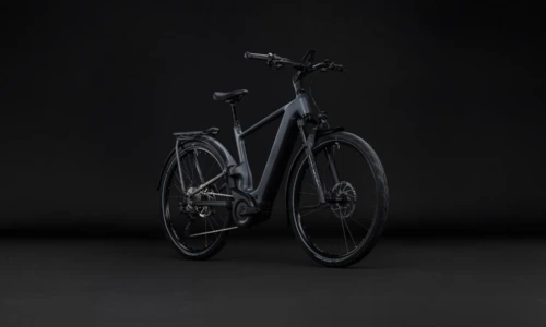 Bicicleta eléctrica Cube Kathmandu Hybrid ONE11 HPC SLX 800 sagebrushgreen´n´chrome Barra alta – vista frontal | Ebike.es