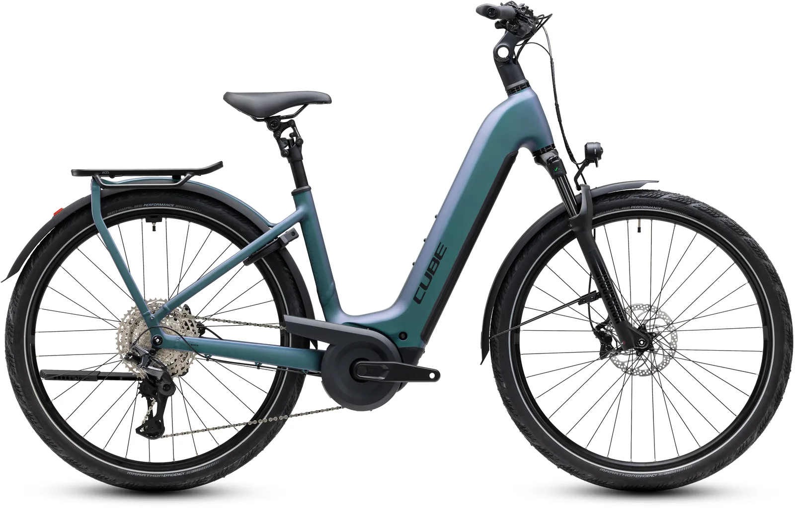 Cube Kathmandu Hybrid Pro 800 Wh smaragdgrey´n´black – Bicicleta Eléctrica Trekking 2027 Cuadro abierto