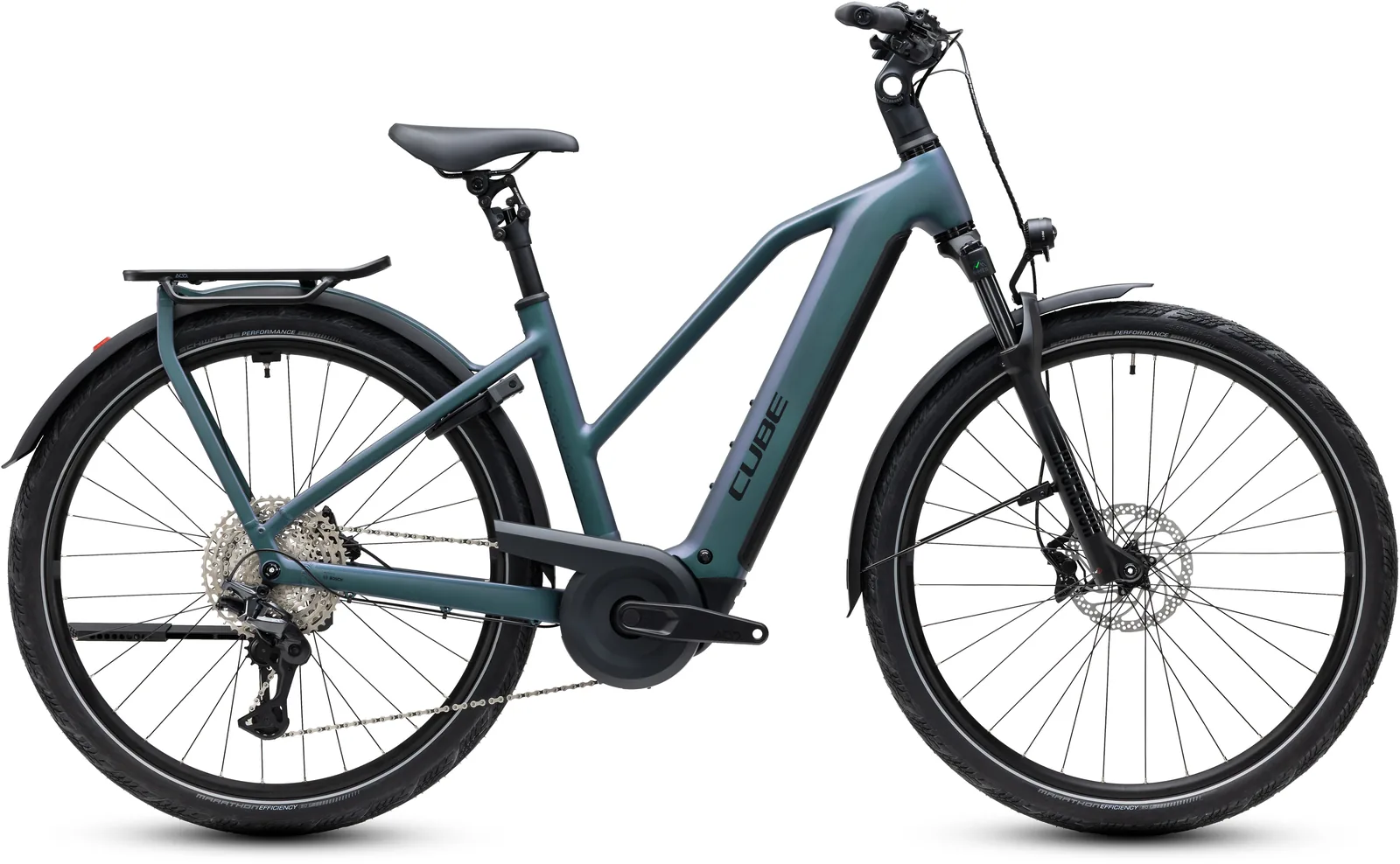 Cube Kathmandu Hybrid Pro 800 Wh smaragdgrey´n´black – Bicicleta Eléctrica Trekking 2027 Cuadro semiabierto