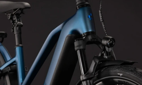 Bicicleta eléctrica Cube Kathmandu Hybrid SLX 800 nebula´n´prizm Cuadro semiabierto – detalle 5 | Ebike.es