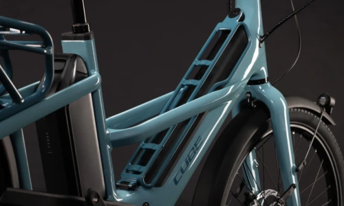 Bicicleta eléctrica Cube Longtail Hybrid 800 arubablue´n´blue – detalle 3 | Ebike.es