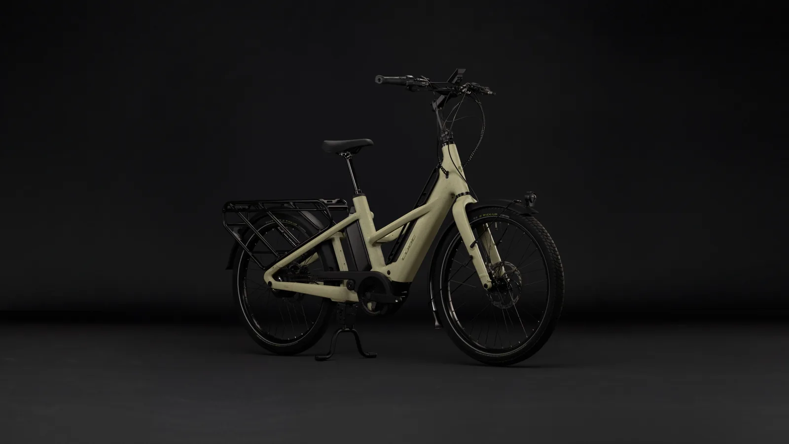 Cube Longtail Hybrid Deluxe 800 Wh sandgrit´n´black – Bicicleta Eléctrica de Carga 2027 ebike.es Gran tienda de bicicletas eléctricas en España 2 Bicicleta eléctrica Cube Longtail Hybrid Deluxe 800 sandgrit´n´black – vista frontal | Ebike.es