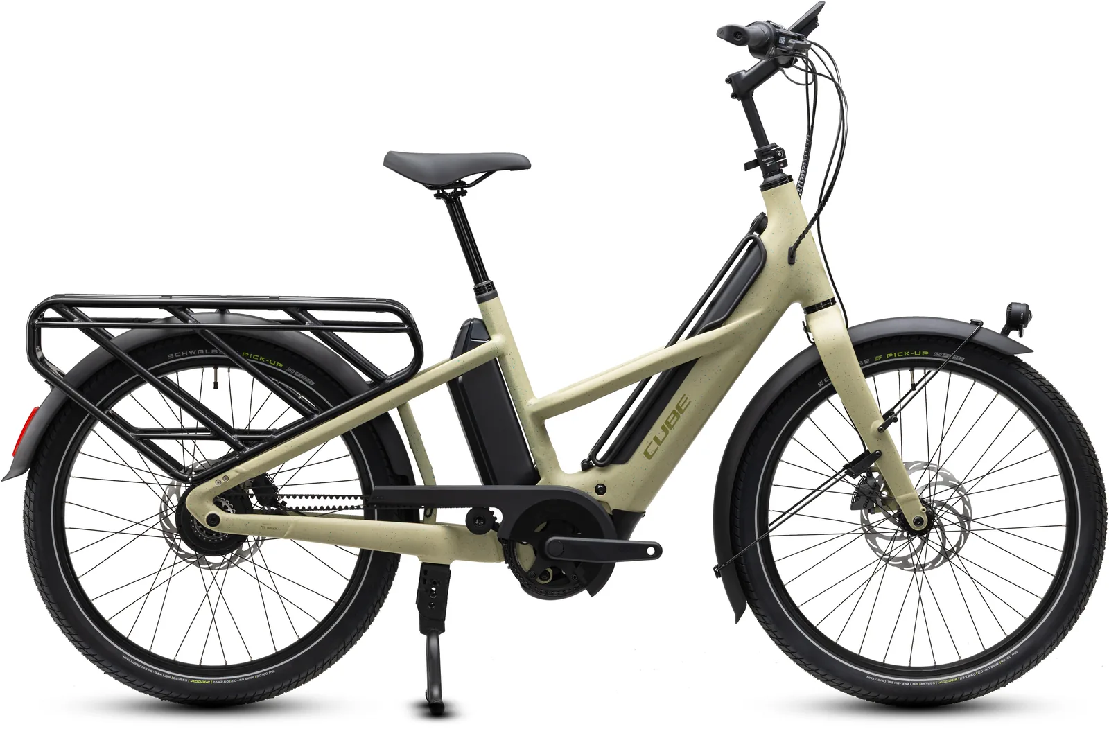 Cube Longtail Hybrid Deluxe 800 Wh sandgrit´n´black – Bicicleta Eléctrica de Carga 2027 ebike.es Gran tienda de bicicletas eléctricas en España Bicicleta eléctrica Cube Longtail Hybrid Deluxe 800 sandgrit´n´black – vista lateral | Ebike.es