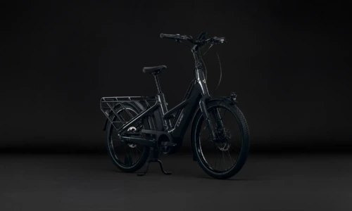 Bicicleta eléctrica Cube Longtail Hybrid Deluxe 800 shadowgrey´n´grey – vista frontal | Ebike.es