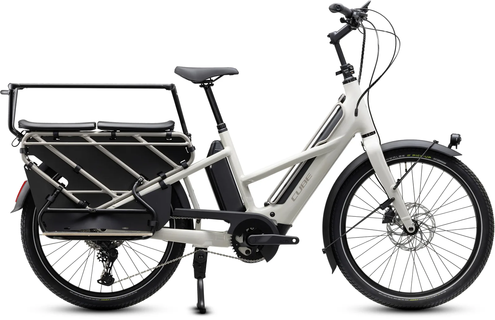 Cube Longtail Hybrid Family 800 Wh greybeige´n´grey – Bicicleta Eléctrica de Carga 2027 ebike.es Gran tienda de bicicletas eléctricas en España Bicicleta eléctrica Cube Longtail Hybrid Family 800 greybeige´n´grey – vista lateral | Ebike.es