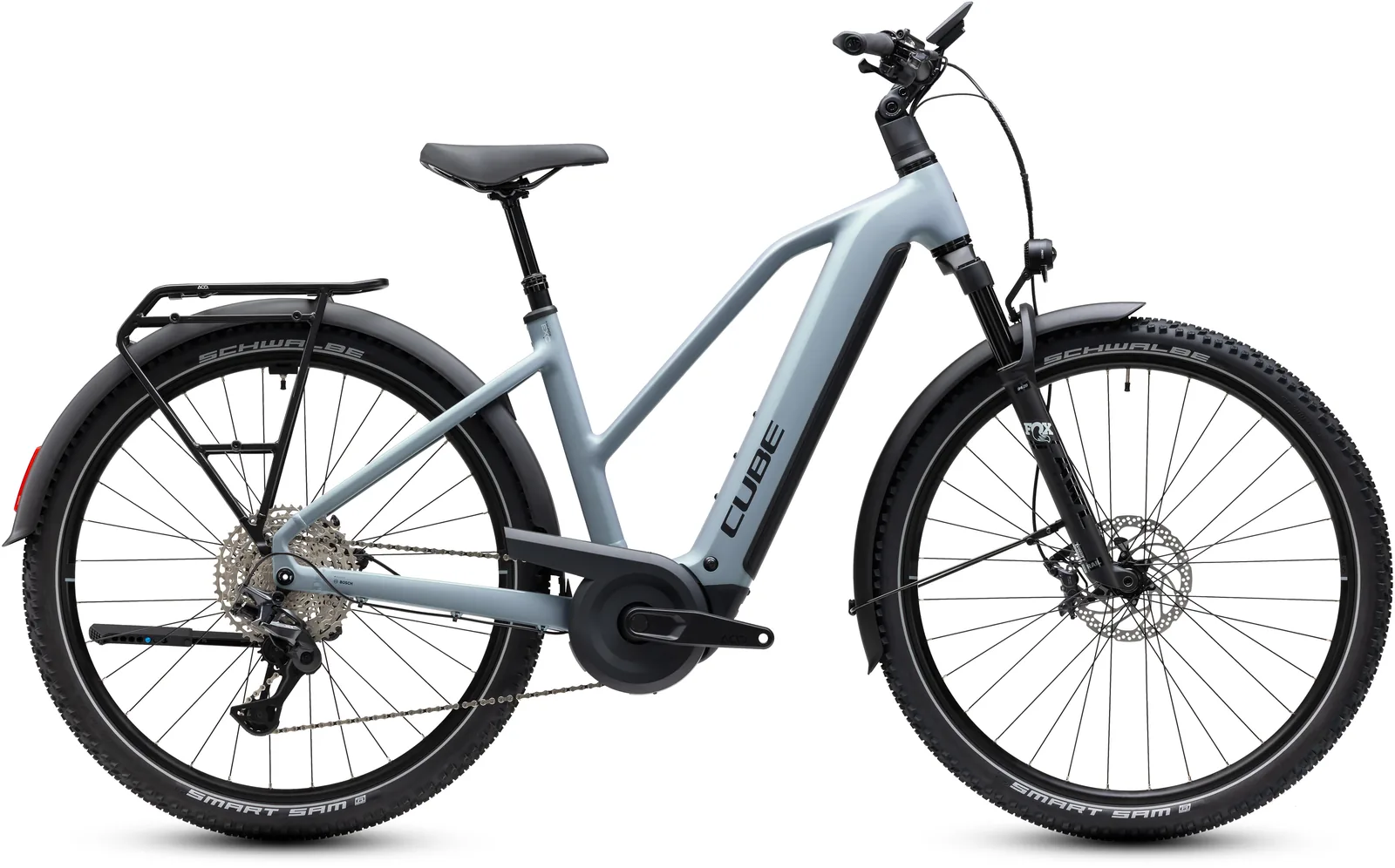 Cube Nuride Hybrid EXC 800 Wh seagrey´n´black – Bicicleta Eléctrica Trekking 2027 Cuadro semiabierto