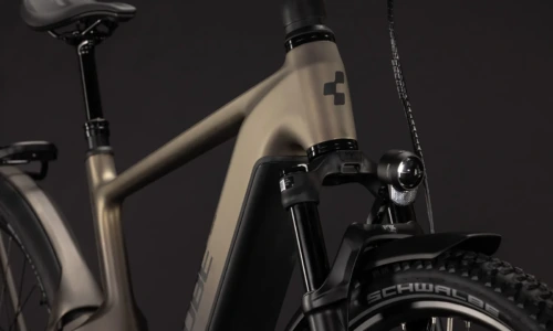 Bicicleta eléctrica Cube Nuride Hybrid ONE11 HPC SLX 800 goldenbrown´n´black Barra alta – detalle 5 | Ebike.es