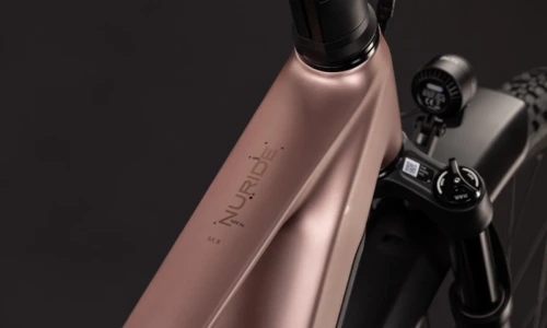 Bicicleta eléctrica Cube Nuride Hybrid ONE11 HPC SLX 800 mauve´n´black Barra alta – detalle 2 | Ebike.es