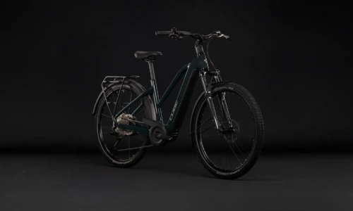 Bicicleta eléctrica Cube Nuride Hybrid Performance 720 shadowgrey´n´grey Cuadro semiabierto – vista frontal | Ebike.es