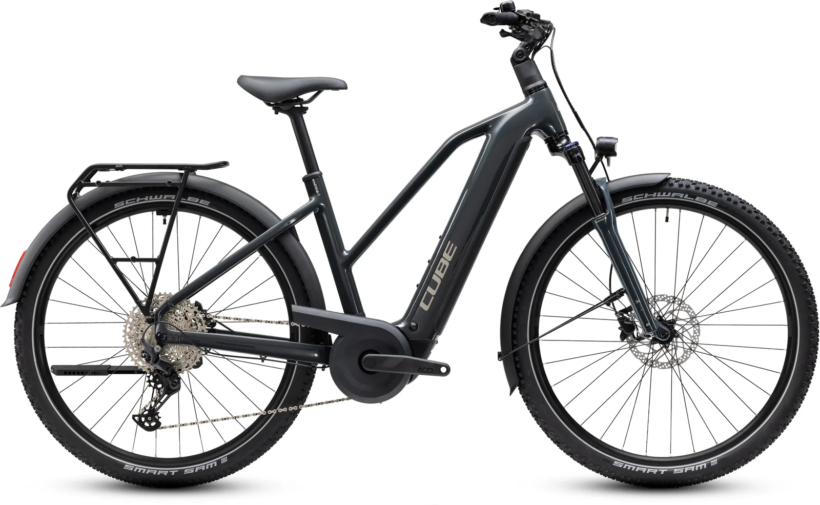 Cube Nuride Hybrid Performance 720 Wh shadowgrey´n´grey – Bicicleta Eléctrica Trekking 2027 Cuadro semiabierto